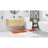 Set de 2 tapis de bain Orange Polypropylène Antidérapant 