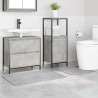 Set de 2 tapis de bain Gris Polypropylène Antidérapant 