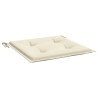Coussins de chaise jardin lot de 2 crème 40x40x4cm tissu oxford 