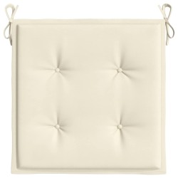 Coussins de chaise jardin lot de 2 crème 40x40x4cm tissu oxford 