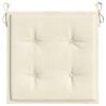 Coussins de chaise jardin lot de 2 crème 40x40x4cm tissu oxford 