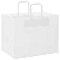 Sacs en papier 50 pcs avec poignées blanc 32x22x24 cm 