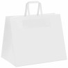 Sacs en papier 50 pcs avec poignées blanc 32x22x24 cm 