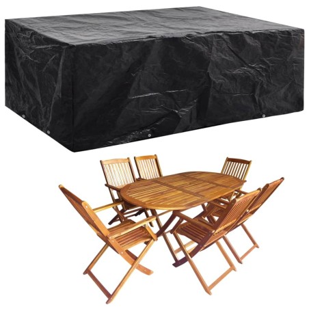 Housse de salon de jardin 8 œillets 242x162x100 cm 