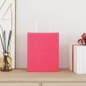 Sacs en papier 250 pcs avec poignées rose 18x8x22 cm 