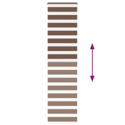 Store zèbre marron 65x200 cm largeur du tissu 60,9 cm polyester 