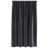 Rideaux Blackout avec bande supérieure 2 pcs Velours gris foncé 