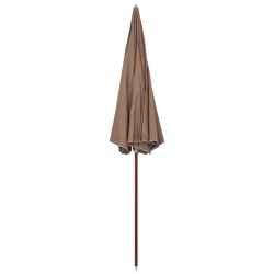 Parasol de jardin avec mât en acier 300 cm Taupe 