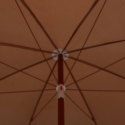Parasol de jardin avec mât en acier 300 cm Taupe 