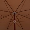 Parasol de jardin avec mât en acier 300 cm Taupe 
