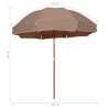 Parasol de jardin avec mât en acier 300 cm Taupe 