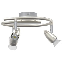 Projecteur de plafond 3 voies réglables nickel mat GU10 