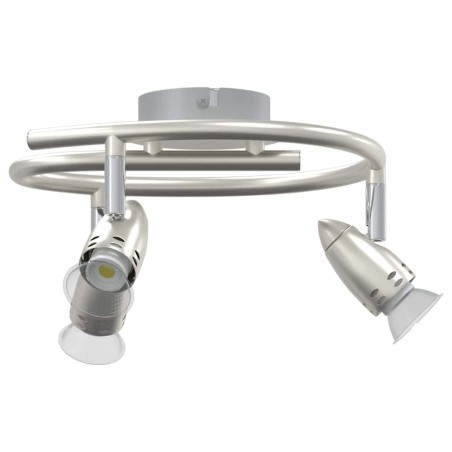 Projecteur de plafond 3 voies réglables nickel mat GU10 