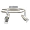 Projecteur de plafond 3 voies réglables nickel mat GU10 
