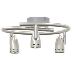 Projecteur de plafond 3 voies réglables nickel mat GU10 