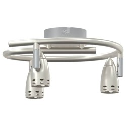 Projecteur de plafond 3 voies réglables nickel mat GU10 