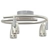 Projecteur de plafond 3 voies réglables nickel mat GU10 