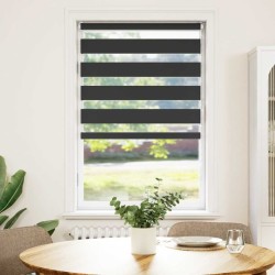 Store zèbre noir 80x150 cm largeur du tissu 75,9 cm polyester 