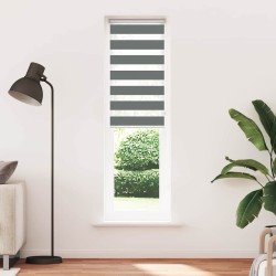 Store zèbre gris foncé largeur du tissu 60,9 cm polyester 