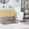 Set de 2 tapis de bain Marron Polypropylène Antidérapant 