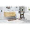 Set de 2 tapis de bain Marron Polypropylène Antidérapant 
