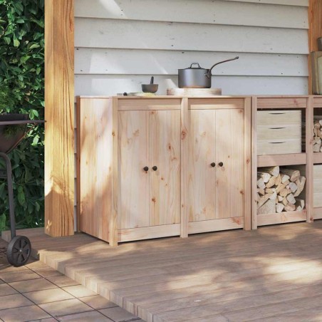Portes de cuisine extérieure 2 pcs 50x9x82 cm Bois massif en pin 