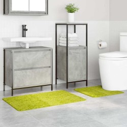 Set de 2 Tapis de Bain Vert en Polypropylène Antidérapant 