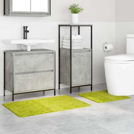 Set de 2 Tapis de Bain Vert en Polypropylène Antidérapant 