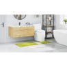 Set de 2 Tapis de Bain Vert en Polypropylène Antidérapant 