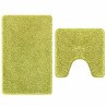 Set de 2 Tapis de Bain Vert en Polypropylène Antidérapant 