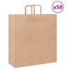 Sacs en papier 50 pcs avec poignées marron 45x17x48 cm 