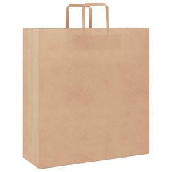 Sacs en papier 50 pcs avec poignées marron 45x17x48 cm 