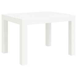 Table de jardin blanc 59x47x40 cm PP 