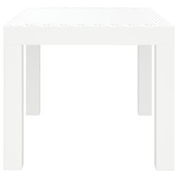 Table de jardin blanc 59x47x40 cm PP 