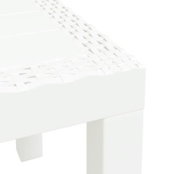 Table de jardin blanc 59x47x40 cm PP 