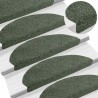 Tapis d'escalier autocollants 5 pièces 65 x 21 x 4 cm Vert Demi-rond Grand 