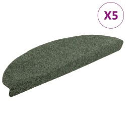 Tapis d'escalier autocollants 5 pièces 65 x 21 x 4 cm Vert Demi-rond Grand 