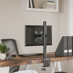 Support de moniteur noir acier VESA 75/100 mm 