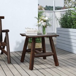 Table d'appoint 49x49x50 cm bois massif d'épicéa  