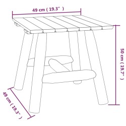 Table d'appoint 49x49x50 cm bois massif d'épicéa  