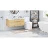 Set de 2 Tapis de Bain Crème en Polypropylène Antidérapant 