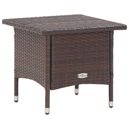 Table à thé Marron 50x50x47 cm Résine tressée 
