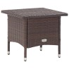 Table à thé Marron 50x50x47 cm Résine tressée 