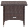 Table à thé Marron 50x50x47 cm Résine tressée 