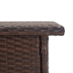 Table à thé Marron 50x50x47 cm Résine tressée 
