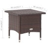 Table à thé Marron 50x50x47 cm Résine tressée 