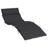 Coussin de chaise longue noir 180x60x4 cm tissu oxford 