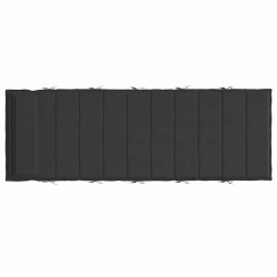 Coussin de chaise longue noir 180x60x4 cm tissu oxford 