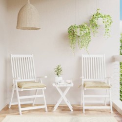 Coussins de chaise lot de 2 beige 40x40x7 cm tissu oxford 
