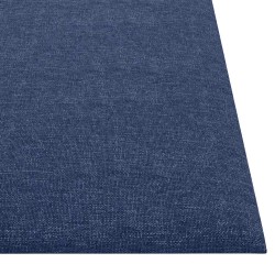 Panneaux muraux 12 pcs Bleu 30x30 cm Tissu 1,08 m² 